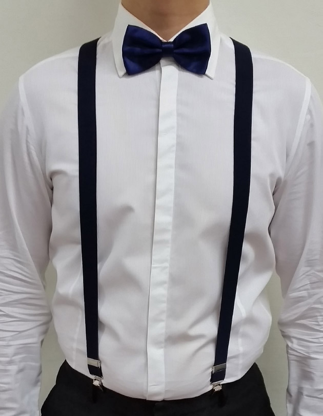 Suspenders in Navy Blue